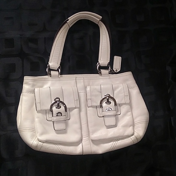 Coach Handbags - COACH Leather Soho Hobo Double Buckle Pocket Tote Shoulder Bag Satchel